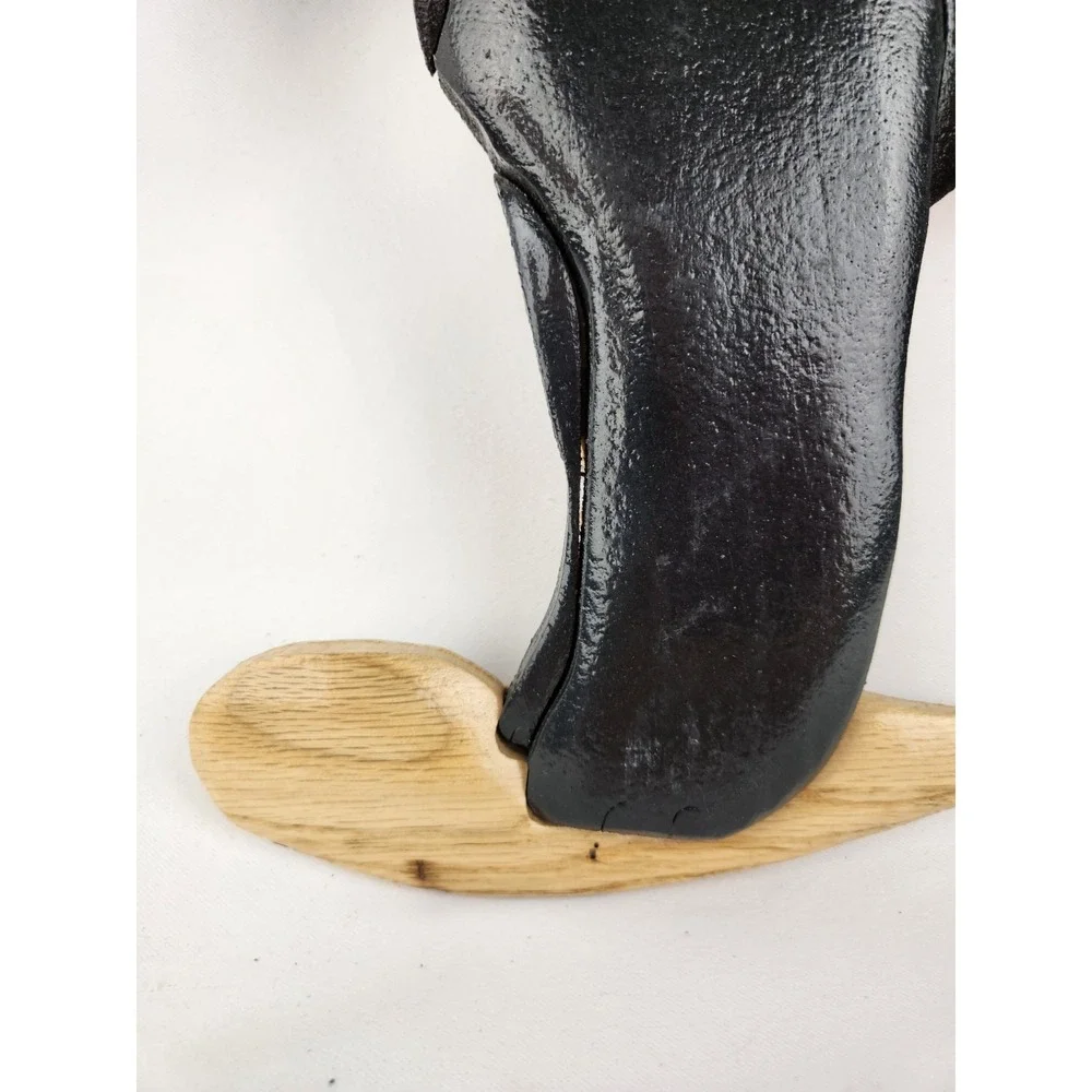 Vtg Wood Intarsia‎ Giant Black Schnauzer dog Working Handmade Wall Art Artisan